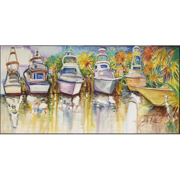 Micasa Deep Sea Fishing Boats Mangos Indoor & Outdoor Runner Mat28 x 58 in. MI257498 - main